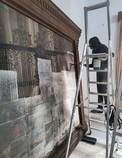 Proceso de fijación de la pintura