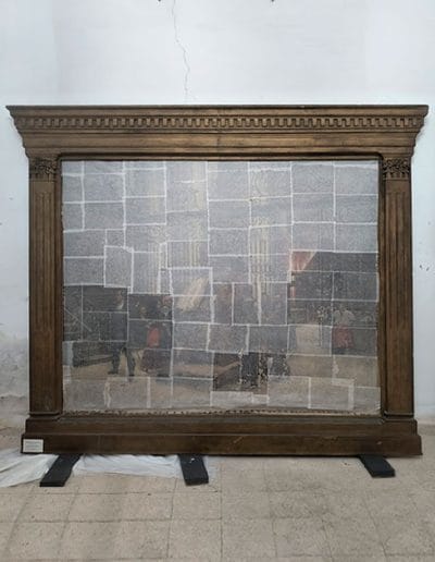 Pintura preparada con papeles de fijación.