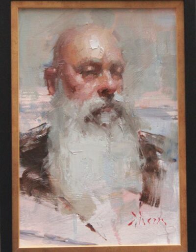 Retrato de John Carrasco. Jacob Dehin. Óleo/lienzo. 39 X 26 cm.