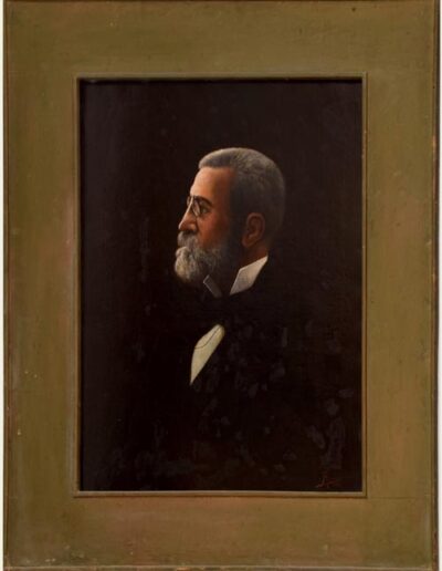 Retrato de Javier de Burgos. Joaquin Figal y Aguilar (1862-1912). Oleo / Lienzo. 75 x 50 cm