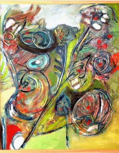 Flores de Mexico. Navalón. Óleo/ Lienzo. 60 x 50 cm.
