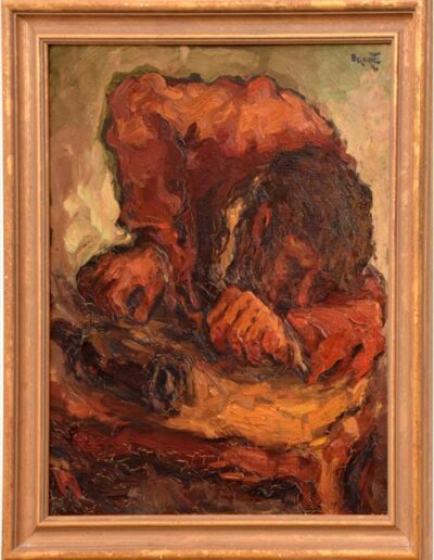 Borracho.Juan Belmonte. Óleo/lienzo. 73 x 60 cm