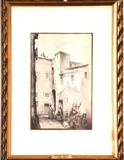 Rincon de la Calle Almendro. Enrique Ochoa. Tinta y Plumilla/ Papel. 36 x 25 cm.